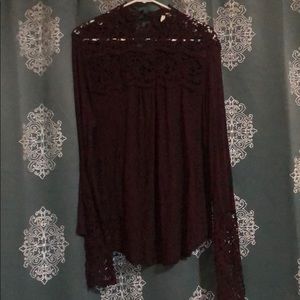 Lace Neck Blouse
